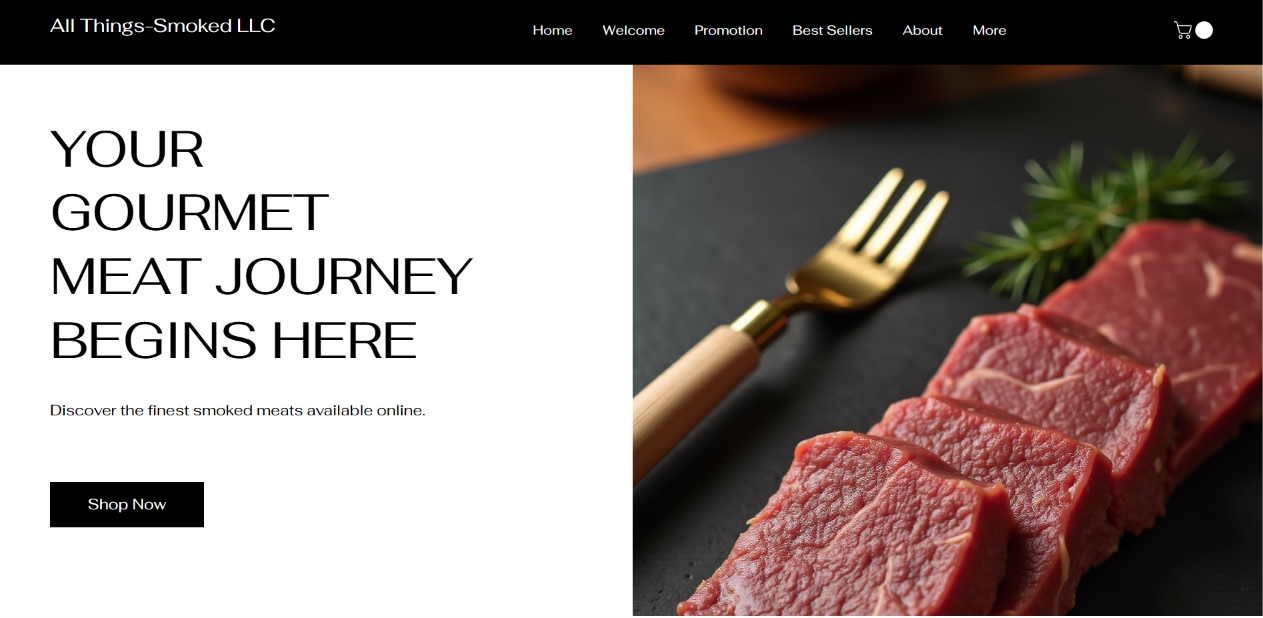 All Things Smoked website before Hurtado Tech improvements